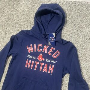Men's Navy Boston Red Sox Wicked Hittah Pullover Hoodie Fanatics NFL